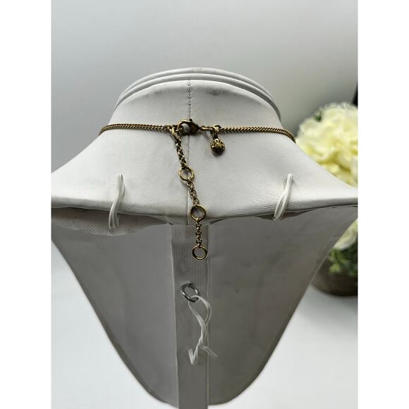 J. Crew Yellow Topaz Faceted Glass Teardrop Statement Gold Tone Collar Necklace - Picture 7 of 10